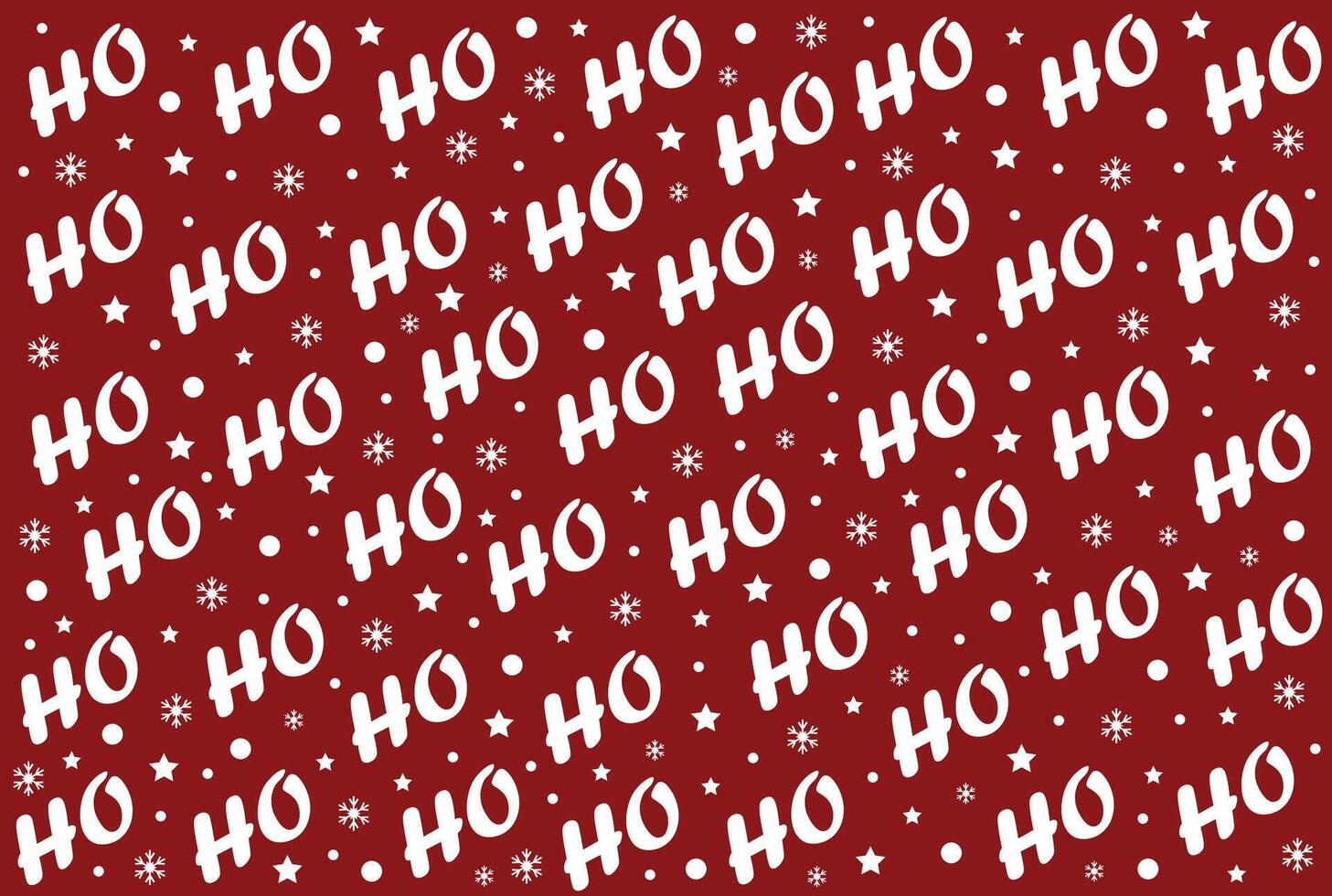 Christmas seamless pattern with words ho with red background, Christmas card design, Merry Christmas, Happy New Year, ho ho ho Santa Claus laugh vector