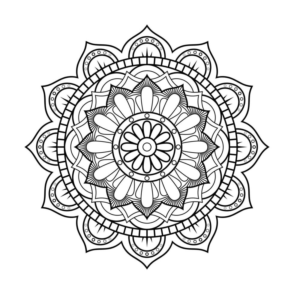 Simple Beautiful Floral Mandala Design, A Creative Ornamental Decorative Element In A Circle Shape. vector
