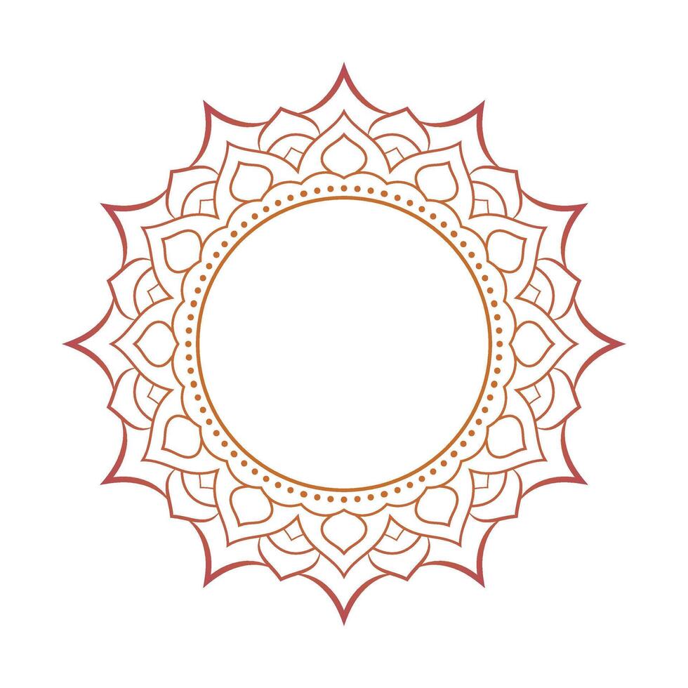 Colorful Mandala Design Frame. vector