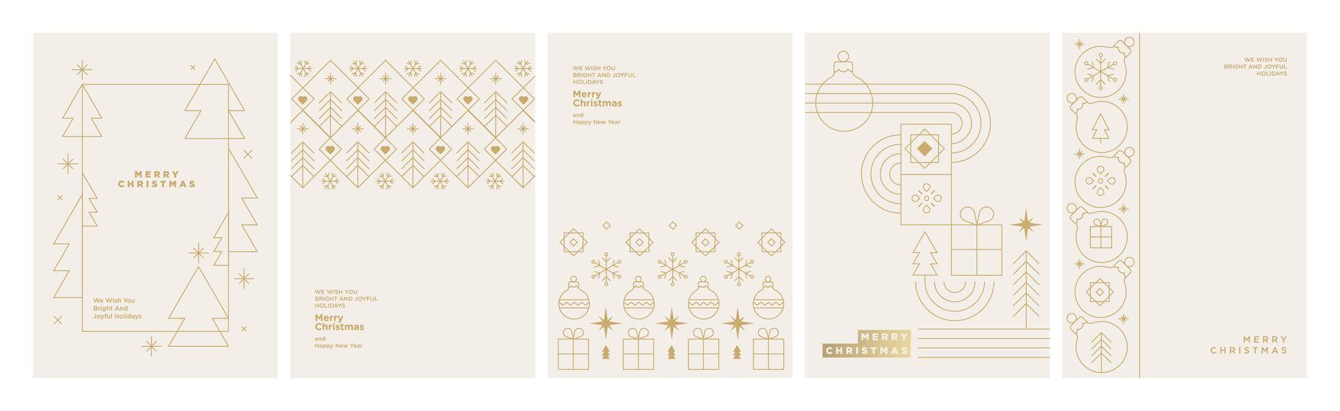 Merry Christmas and Happy New Year Greeting Cards. illustration concepts for background, greeting card, party invitation card, website banner, social media banner, marketing material. vector