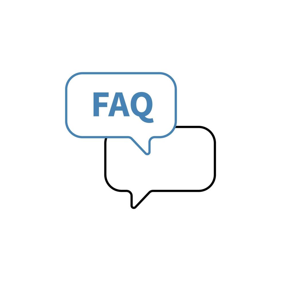 faq concept line icon. Simple element illustration. faq concept outline symbol design. vector