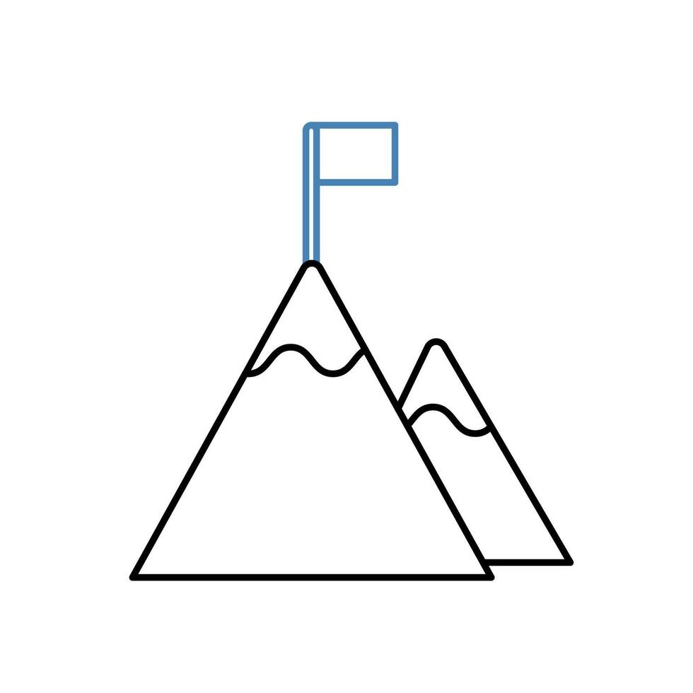 mission concept line icon. Simple element illustration. mission concept outline symbol design. vector