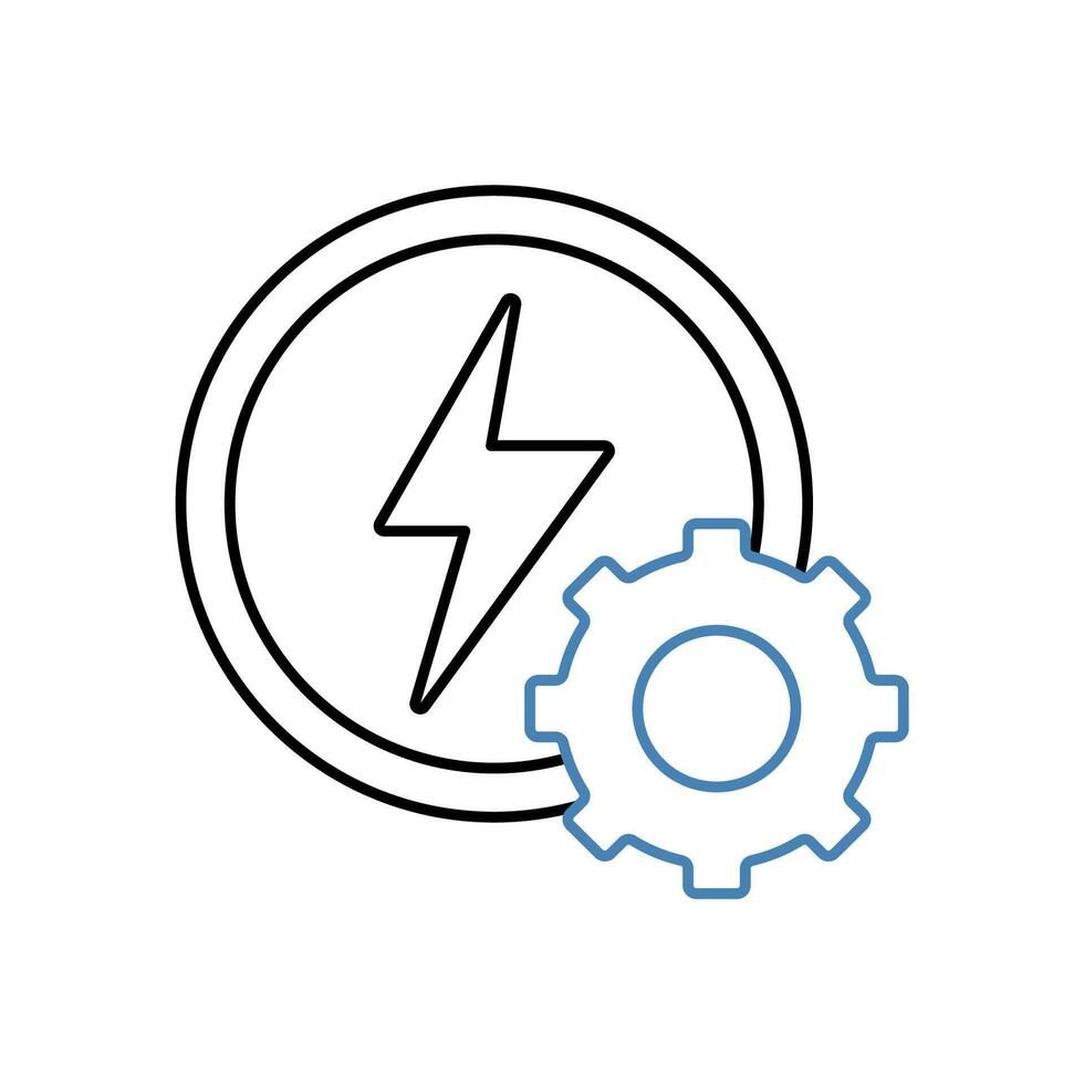 energy production concept line icon. Simple element illustration. energy production concept outline symbol design. vector