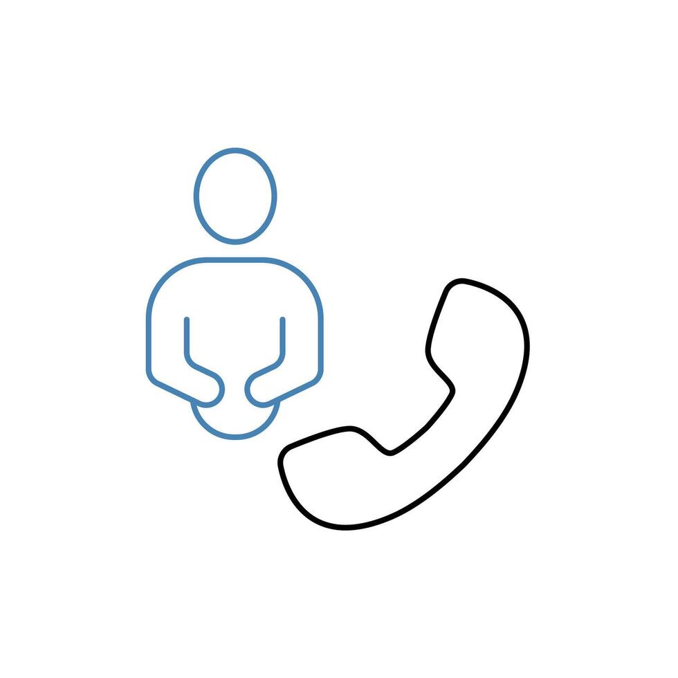 contact concept line icon. Simple element illustration. contact concept outline symbol design. vector