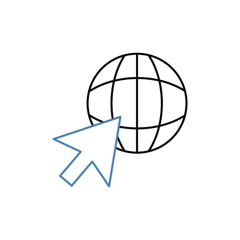 website concept line icon. Simple element illustration. website concept outline symbol design. vector