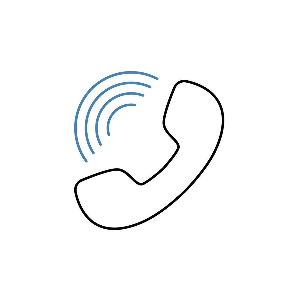 phone call concept line icon. Simple element illustration. phone call concept outline symbol design. vector