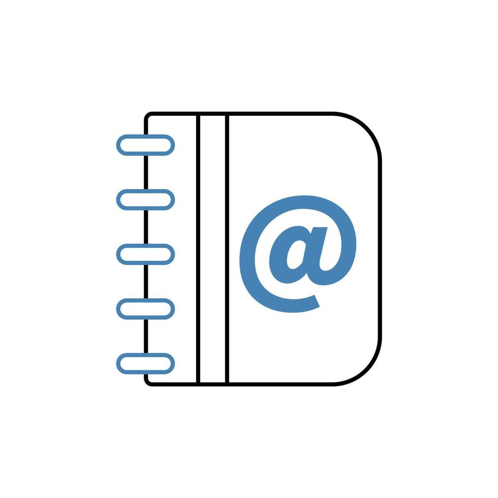 address book concept line icon. Simple element illustration. address book concept outline symbol design. vector