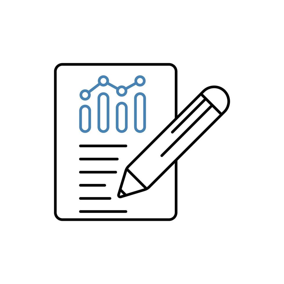 report concept line icon. Simple element illustration. report concept outline symbol design. vector