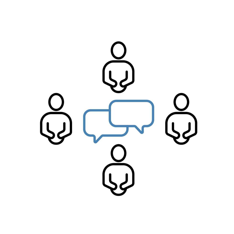 communication concept line icon. Simple element illustration. communication concept outline symbol design. vector