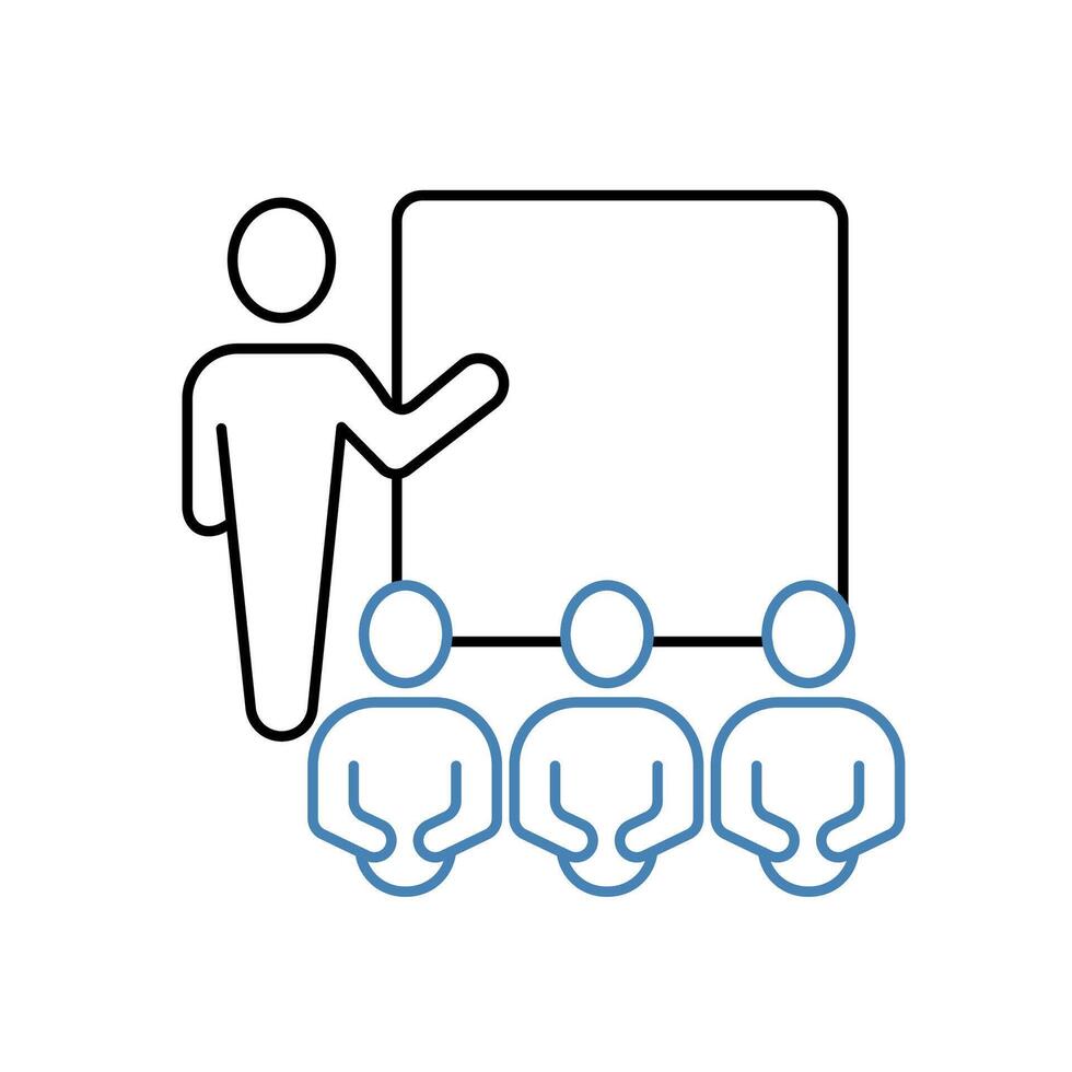 training concept line icon. Simple element illustration. training concept outline symbol design. vector