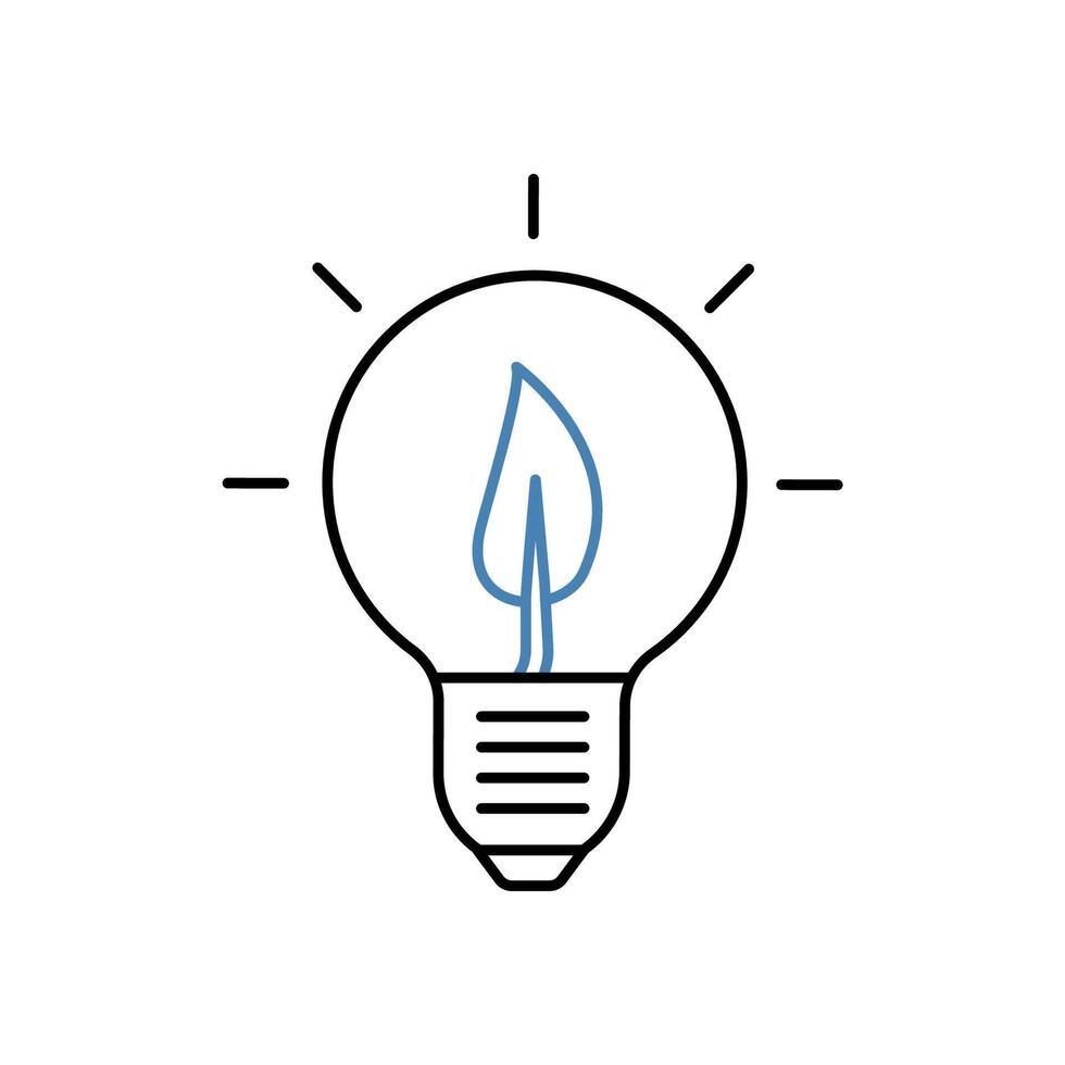 green electricity concept line icon. Simple element illustration. green electricity concept outline symbol design. vector