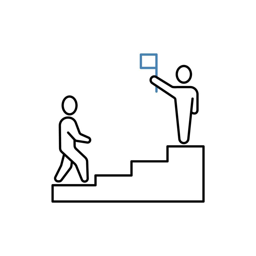 leadership concept line icon. Simple element illustration. leadership concept outline symbol design. vector