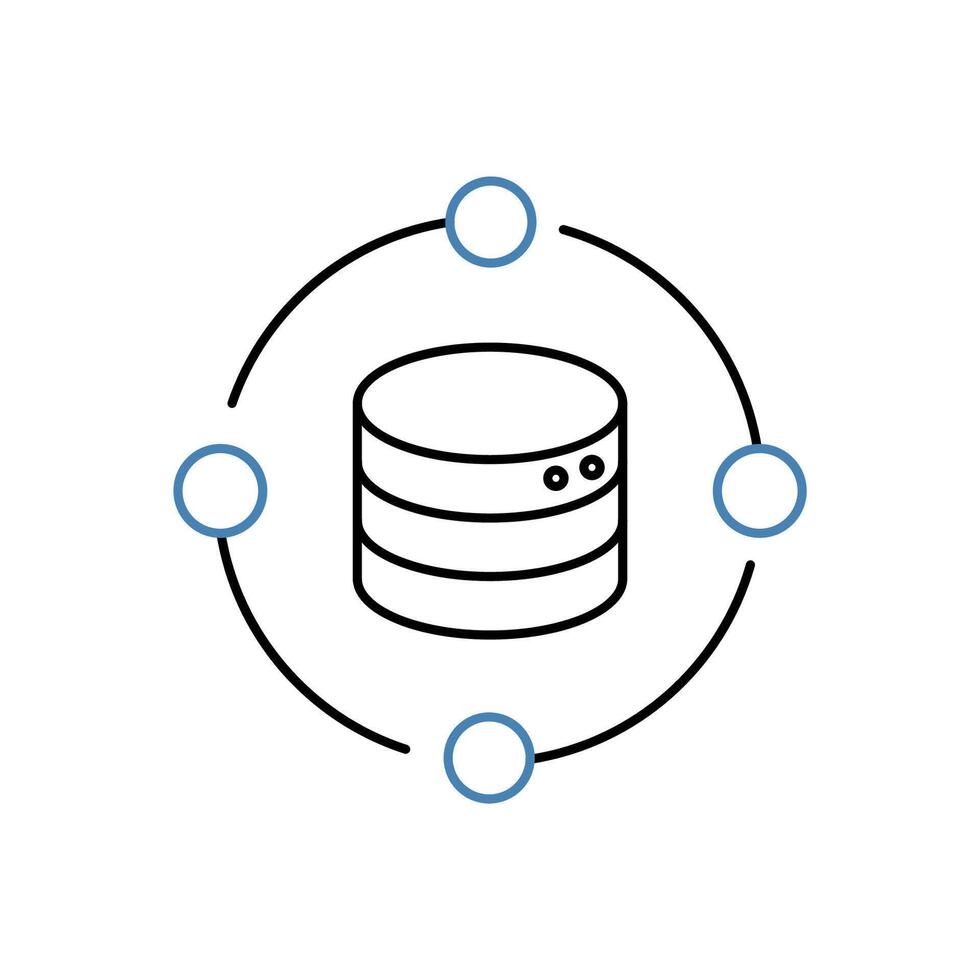 big data concept line icon. Simple element illustration. big data concept outline symbol design. vector