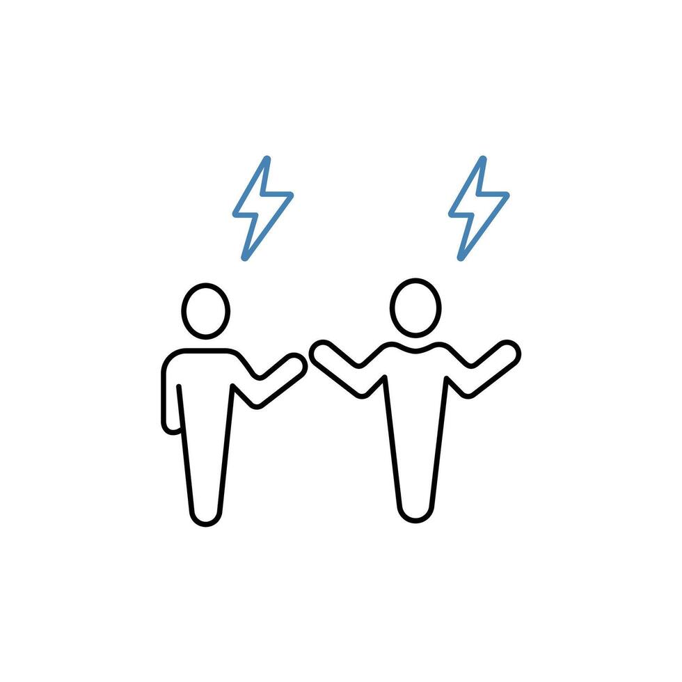 conflict resolution concept line icon. Simple element illustration. conflict resolution concept outline symbol design. vector
