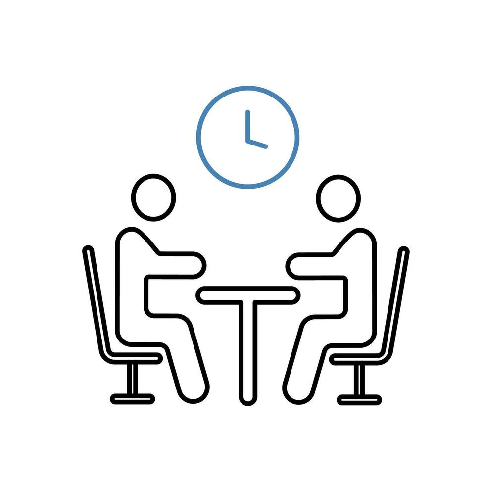 meeting concept line icon. Simple element illustration. meeting concept outline symbol design. vector