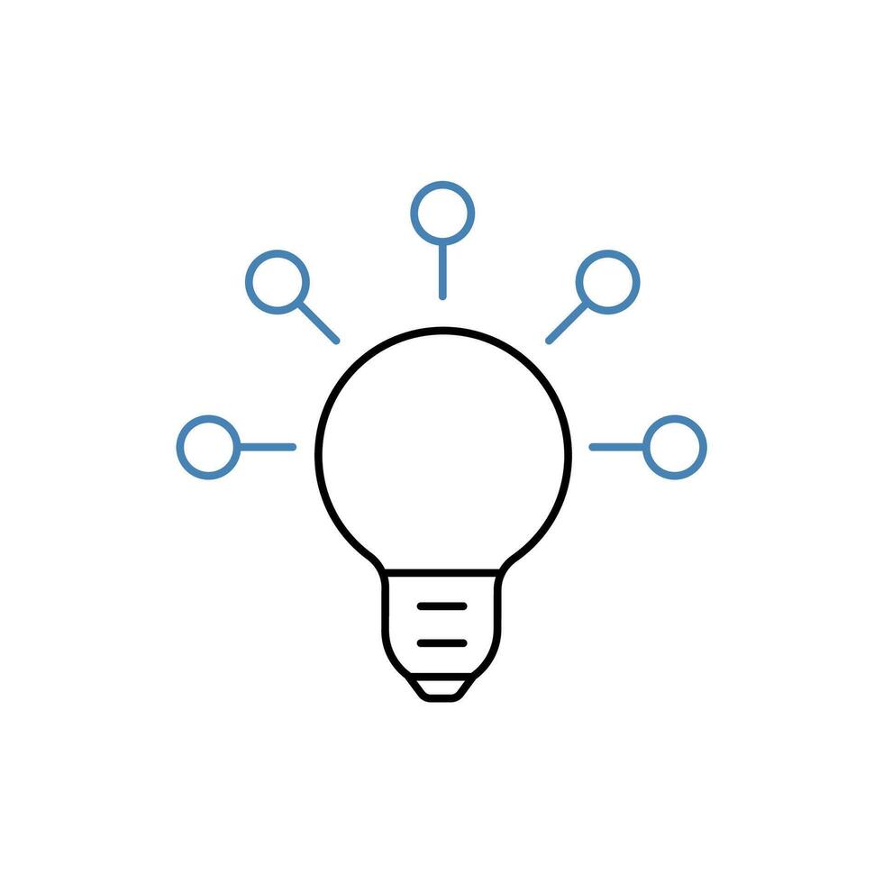 share idea concept line icon. Simple element illustration. share idea concept outline symbol design. vector