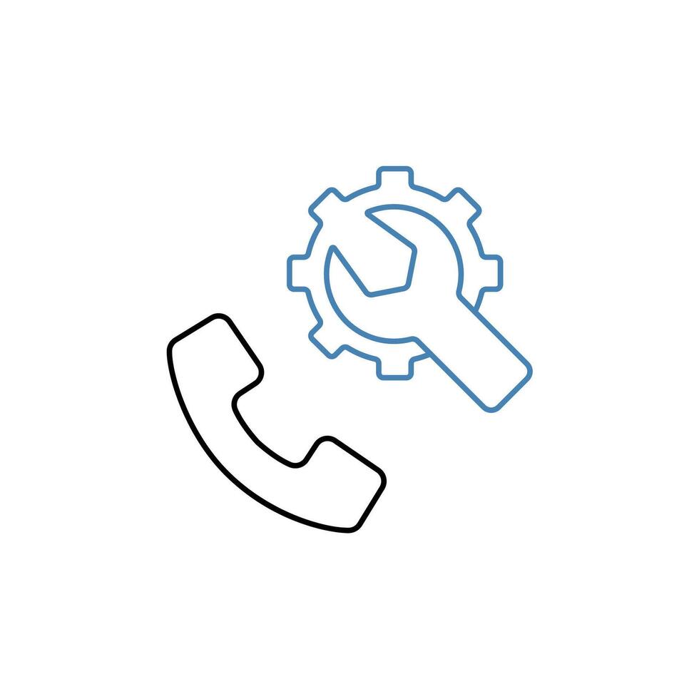 service concept line icon. Simple element illustration. service concept outline symbol design. vector