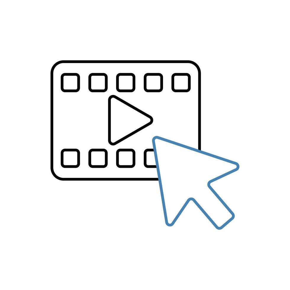 media concept line icon. Simple element illustration. media concept outline symbol design. vector