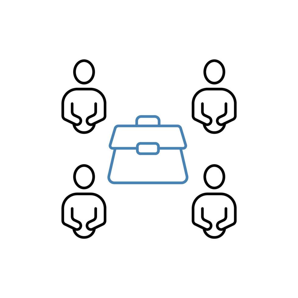 co worker concept line icon. Simple element illustration. co worker concept outline symbol design. vector