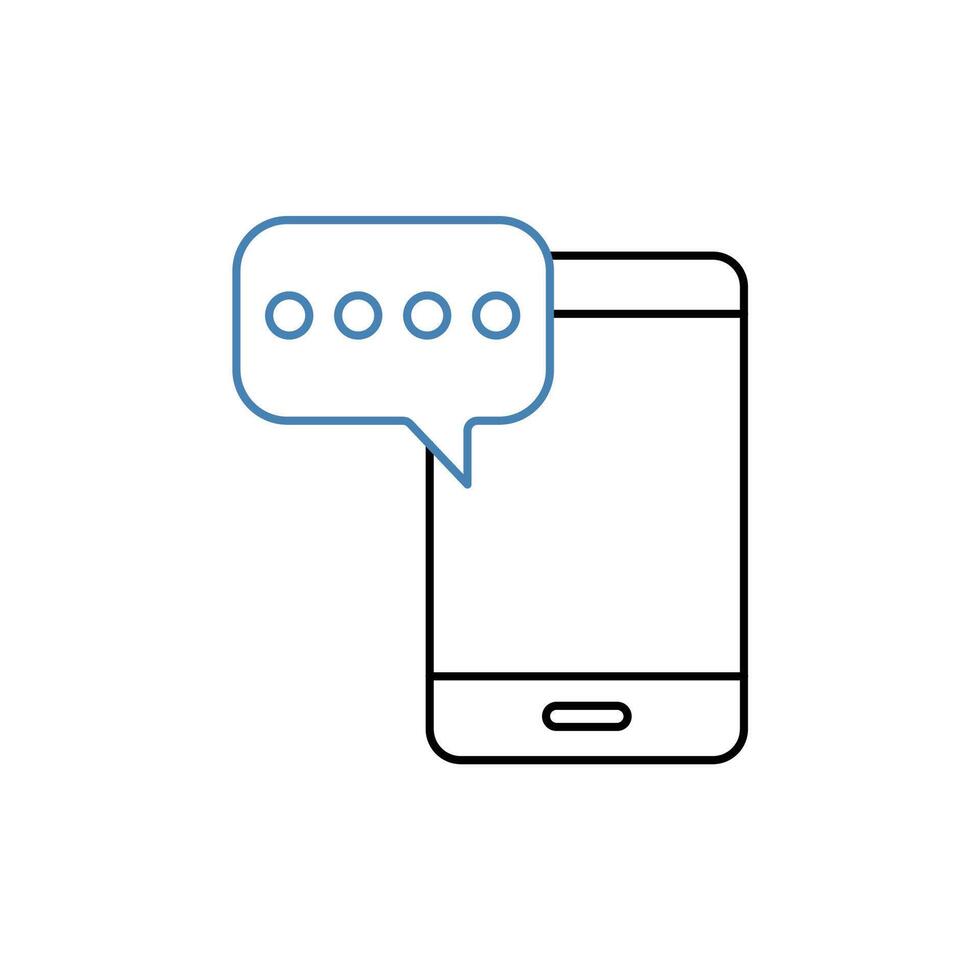 sms concept line icon. Simple element illustration. sms concept outline symbol design. vector