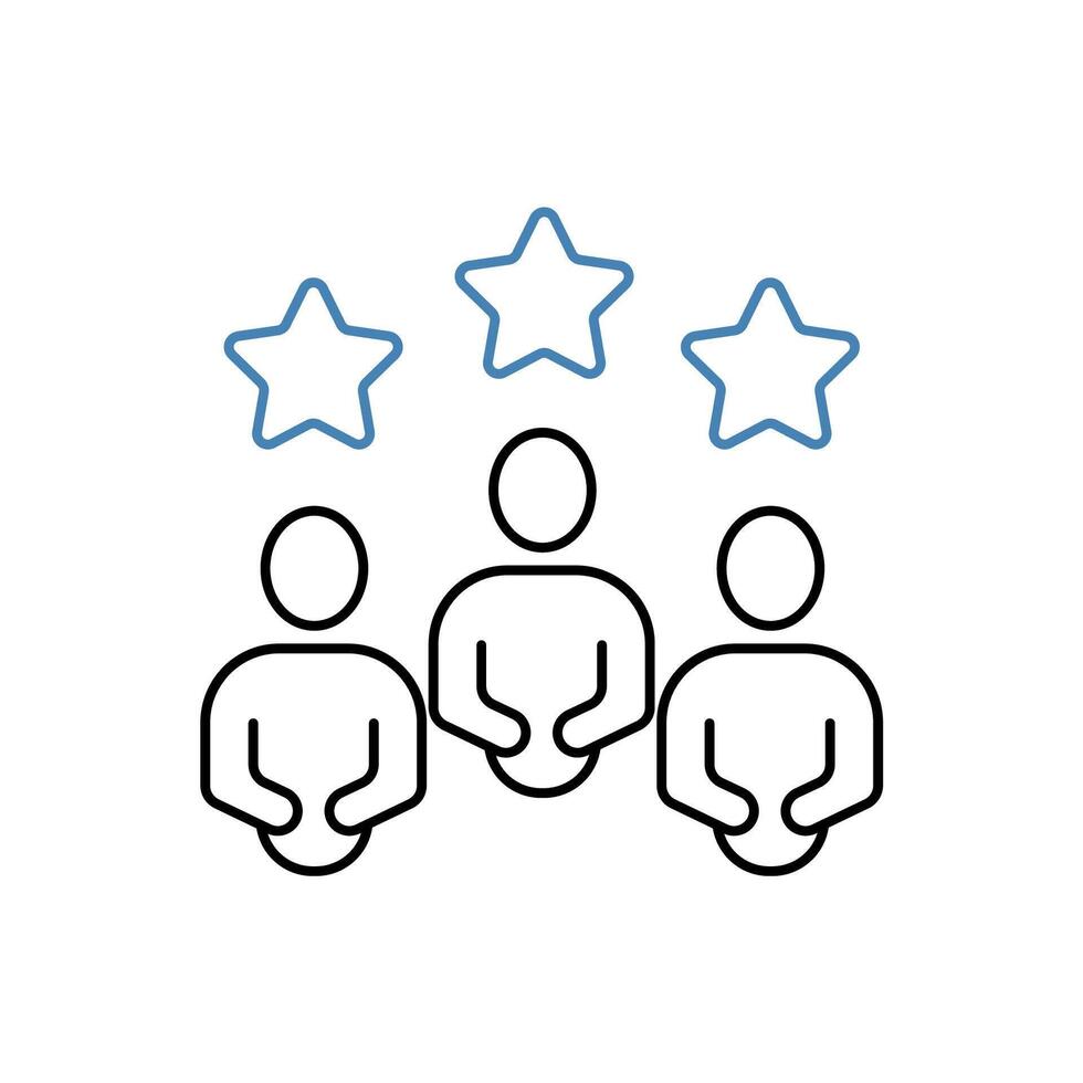 customers concept line icon. Simple element illustration. customers concept outline symbol design. vector