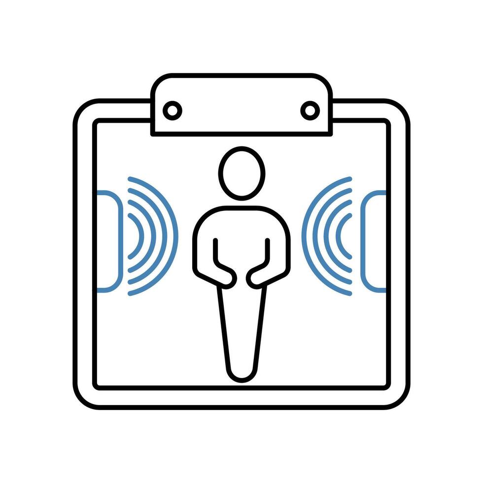 detector concept line icon. Simple element illustration. detector concept outline symbol design. vector