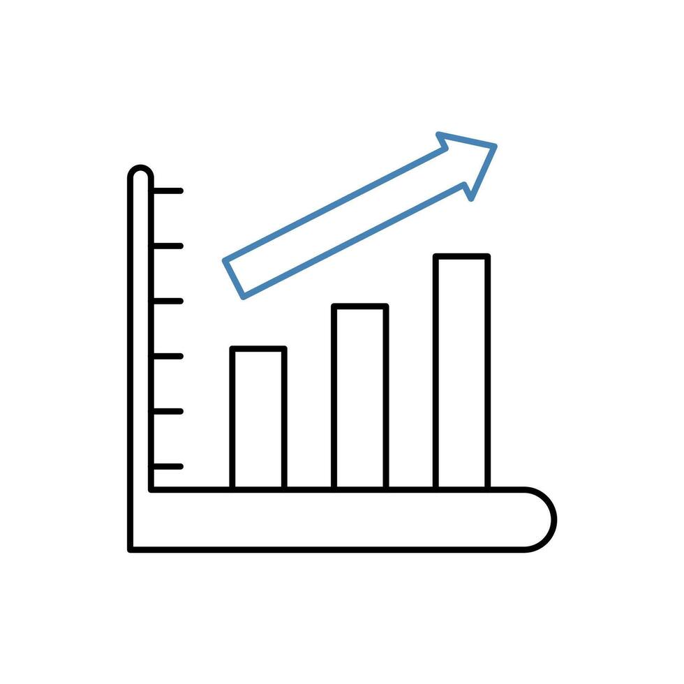 growth concept line icon. Simple element illustration. growth concept outline symbol design. vector