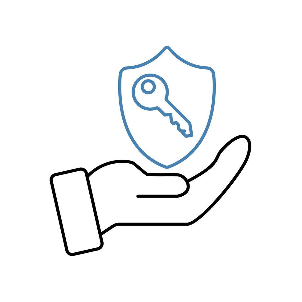 permission concept line icon. Simple element illustration. permission concept outline symbol design. vector