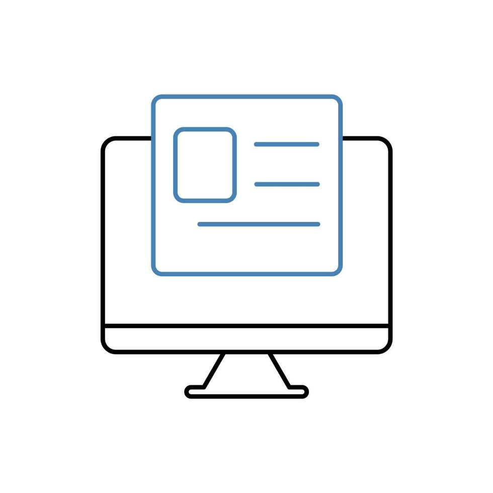 blog concept line icon. Simple element illustration. blog concept outline symbol design. vector