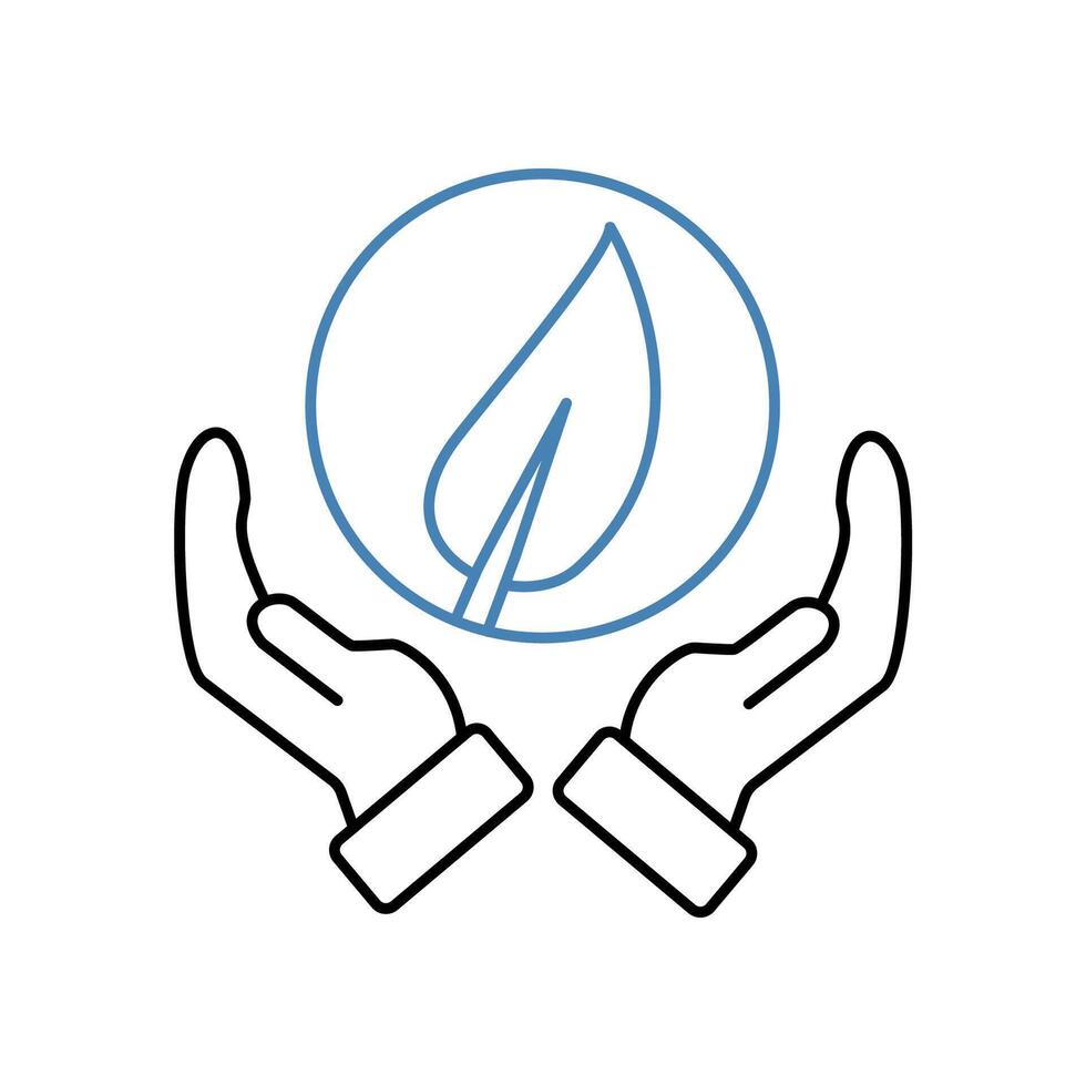 ecology concept line icon. Simple element illustration. ecology concept outline symbol design. vector