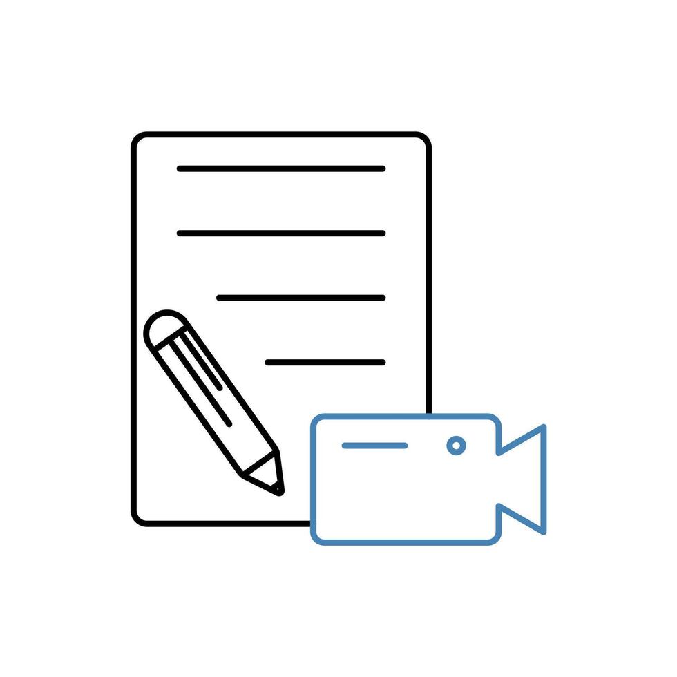 content concept line icon. Simple element illustration. content concept outline symbol design. vector