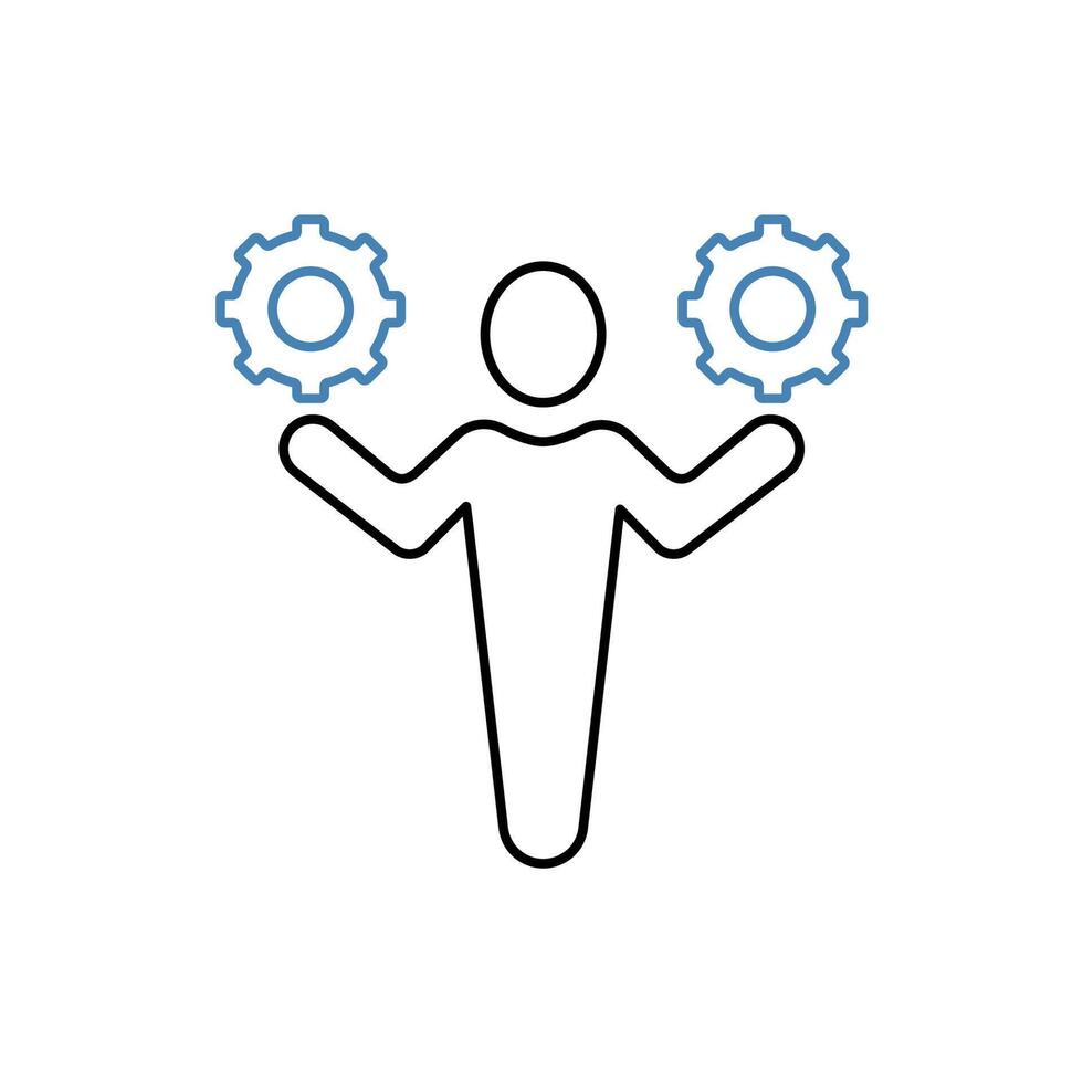 work together concept line icon. Simple element illustration. work together concept outline symbol design. vector