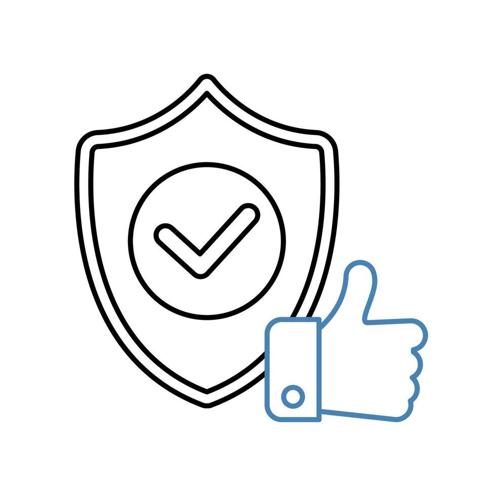 safety concept line icon. Simple element illustration. safety concept outline symbol design. vector