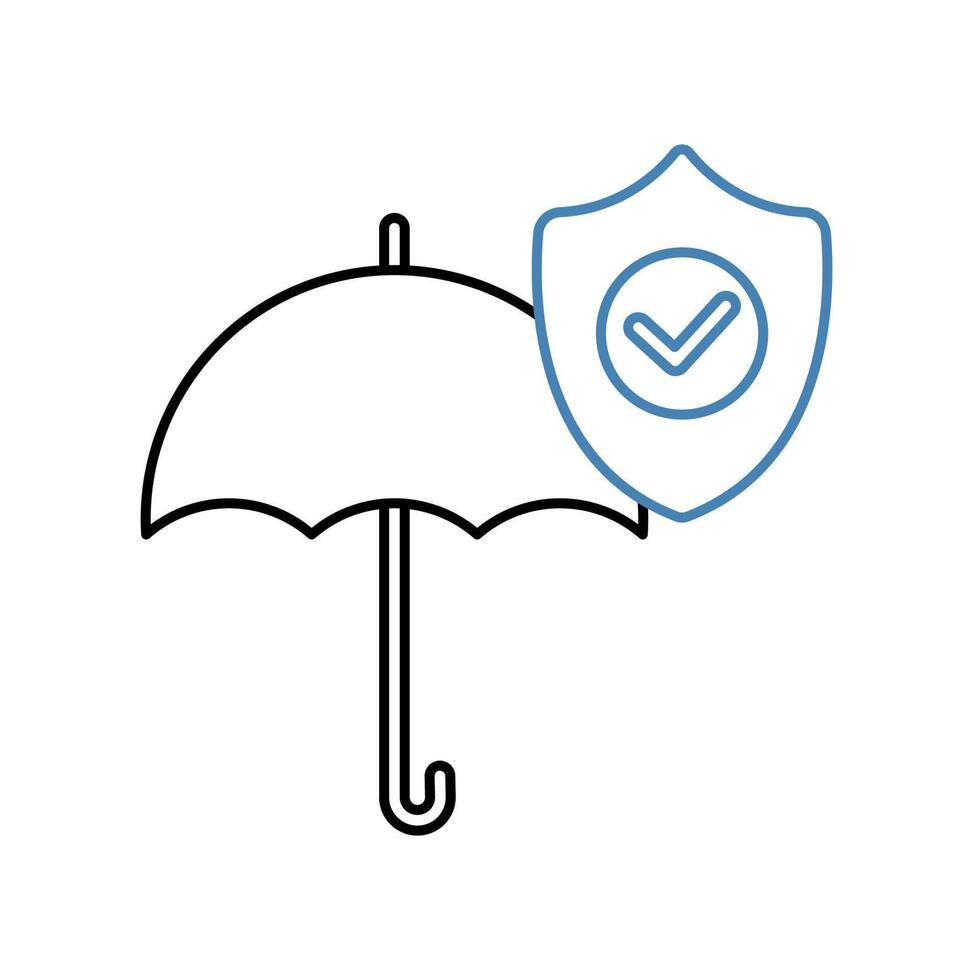 insurance concept line icon. Simple element illustration. insurance concept outline symbol design. vector