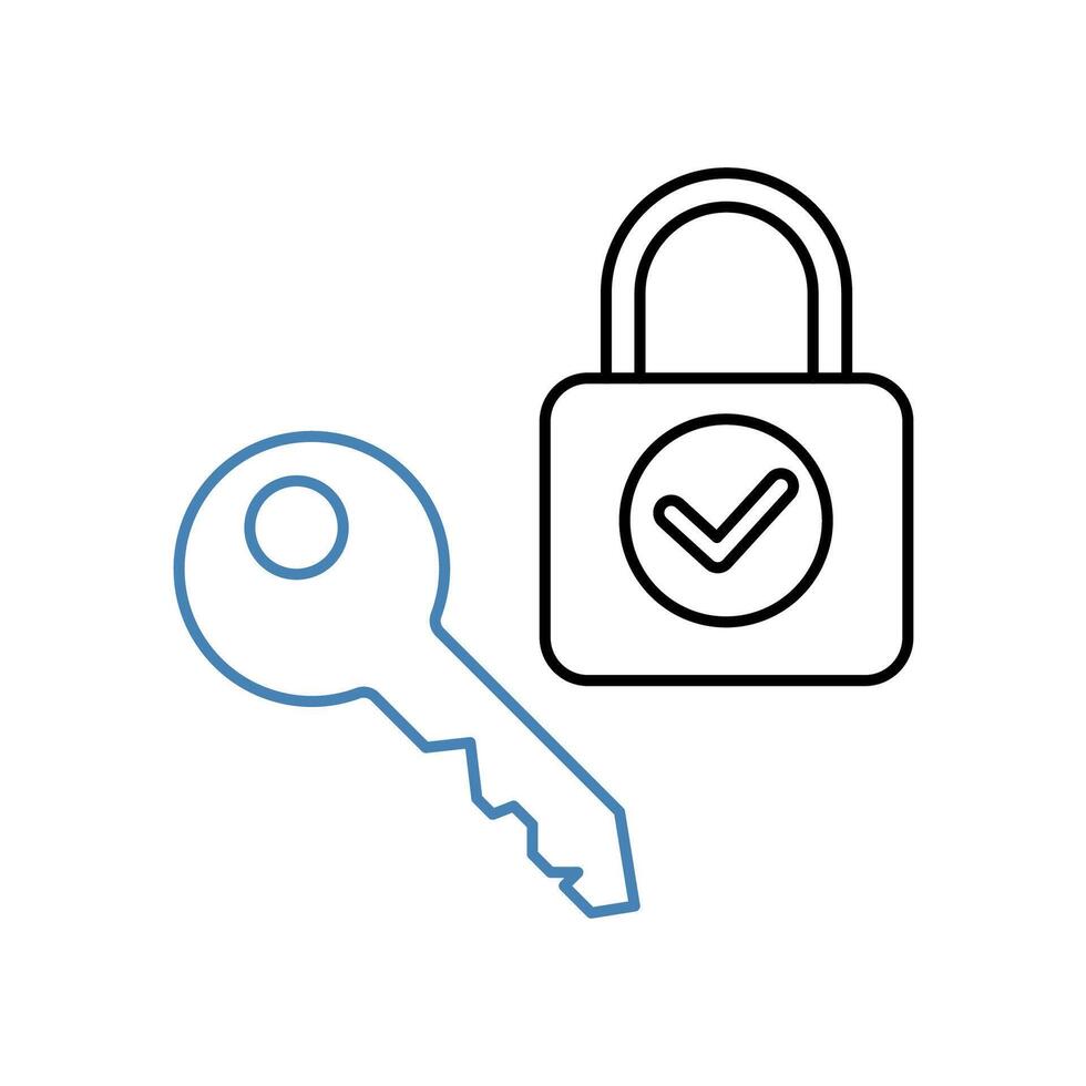 access concept line icon. Simple element illustration. access concept outline symbol design. vector