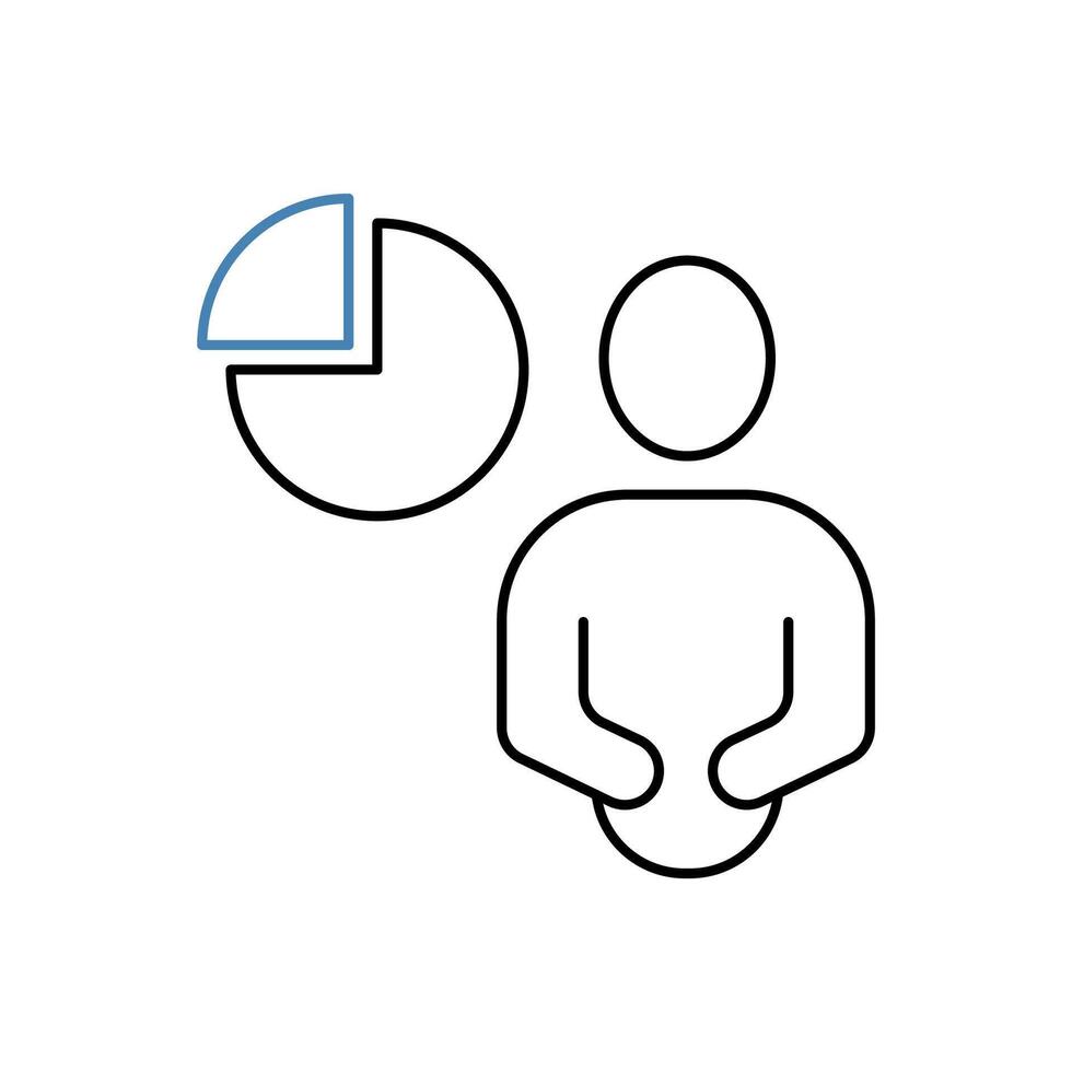 data analyst concept line icon. Simple element illustration. data analyst concept outline symbol design. vector