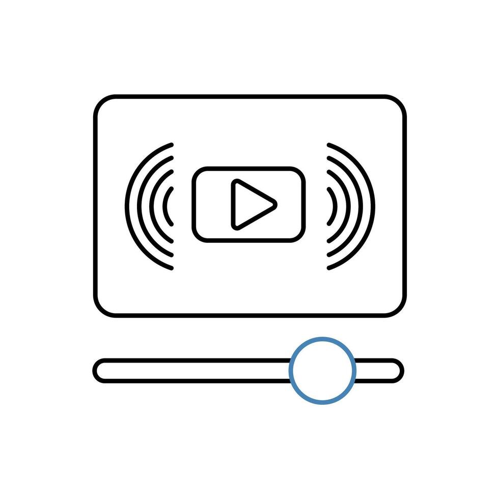 streaming concept line icon. Simple element illustration. streaming concept outline symbol design. vector