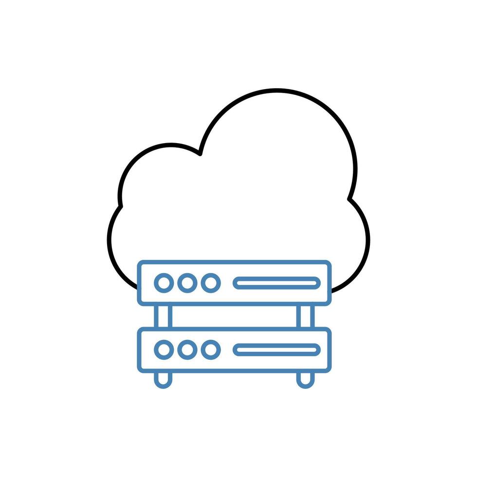 hosting concept line icon. Simple element illustration. hosting concept outline symbol design. vector