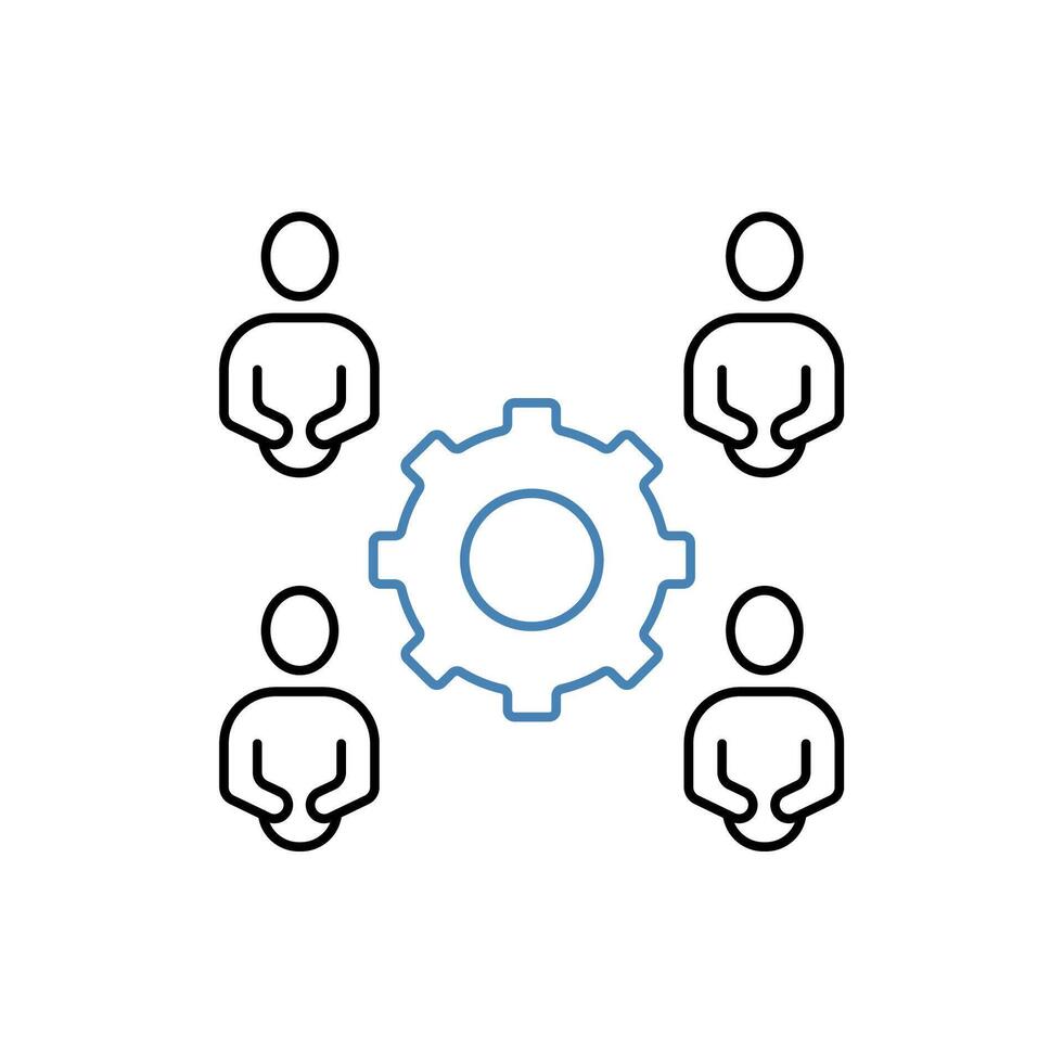 collaboration concept line icon. Simple element illustration. collaboration concept outline symbol design. vector
