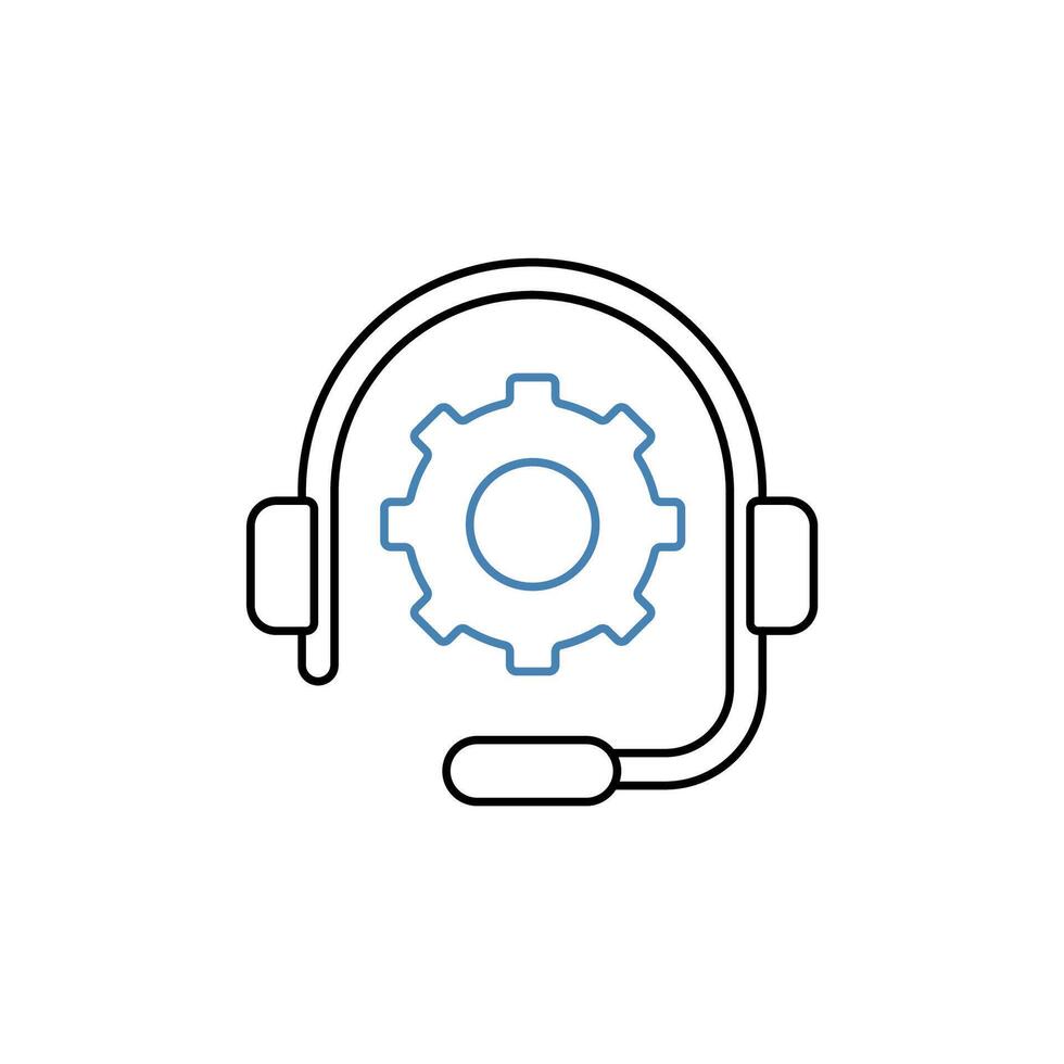 assistance concept line icon. Simple element illustration. assistance concept outline symbol design. vector