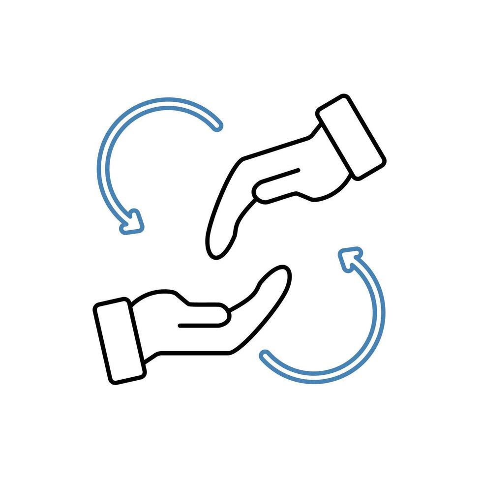 help concept line icon. Simple element illustration. help concept outline symbol design. vector