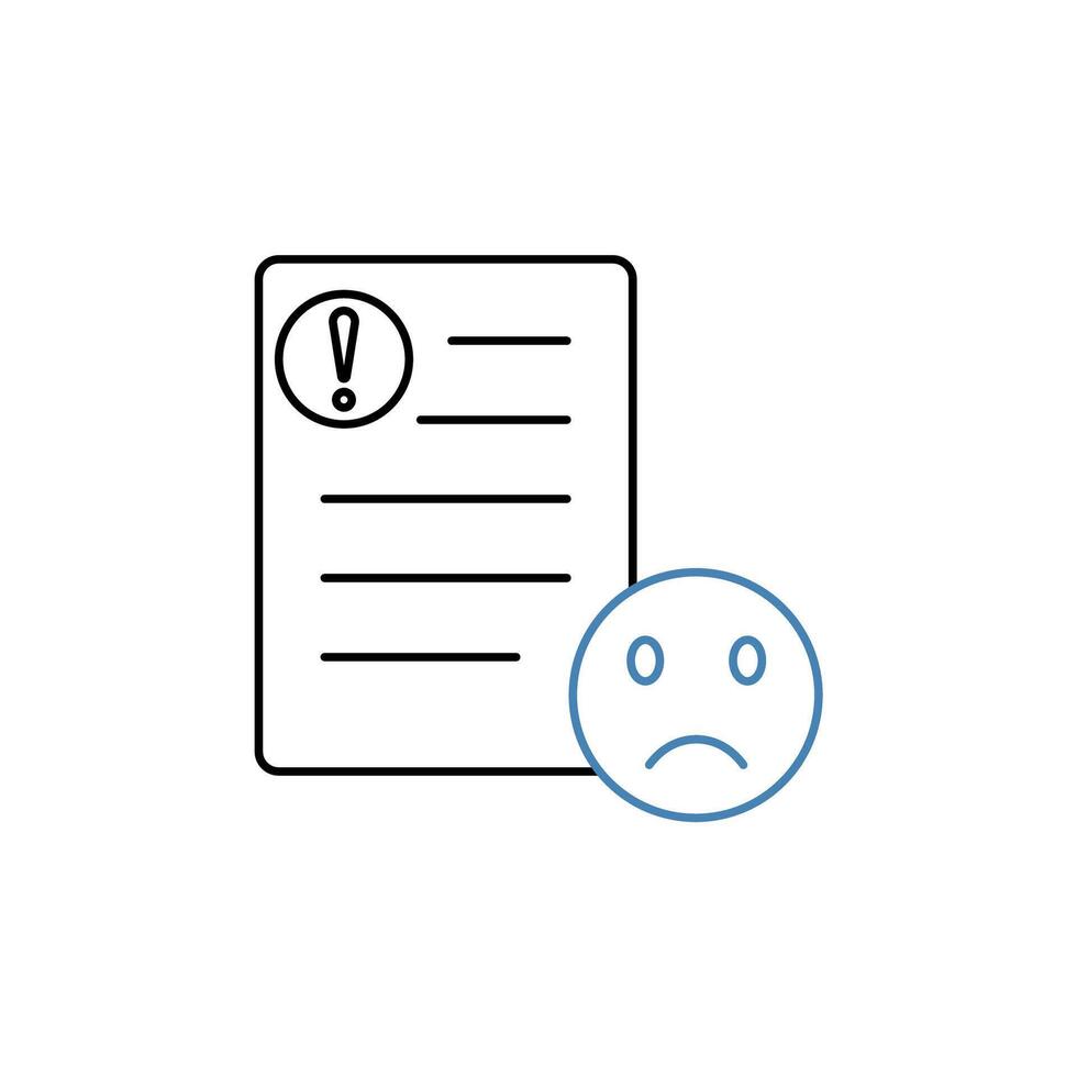 complaint concept line icon. Simple element illustration. complaint concept outline symbol design. vector