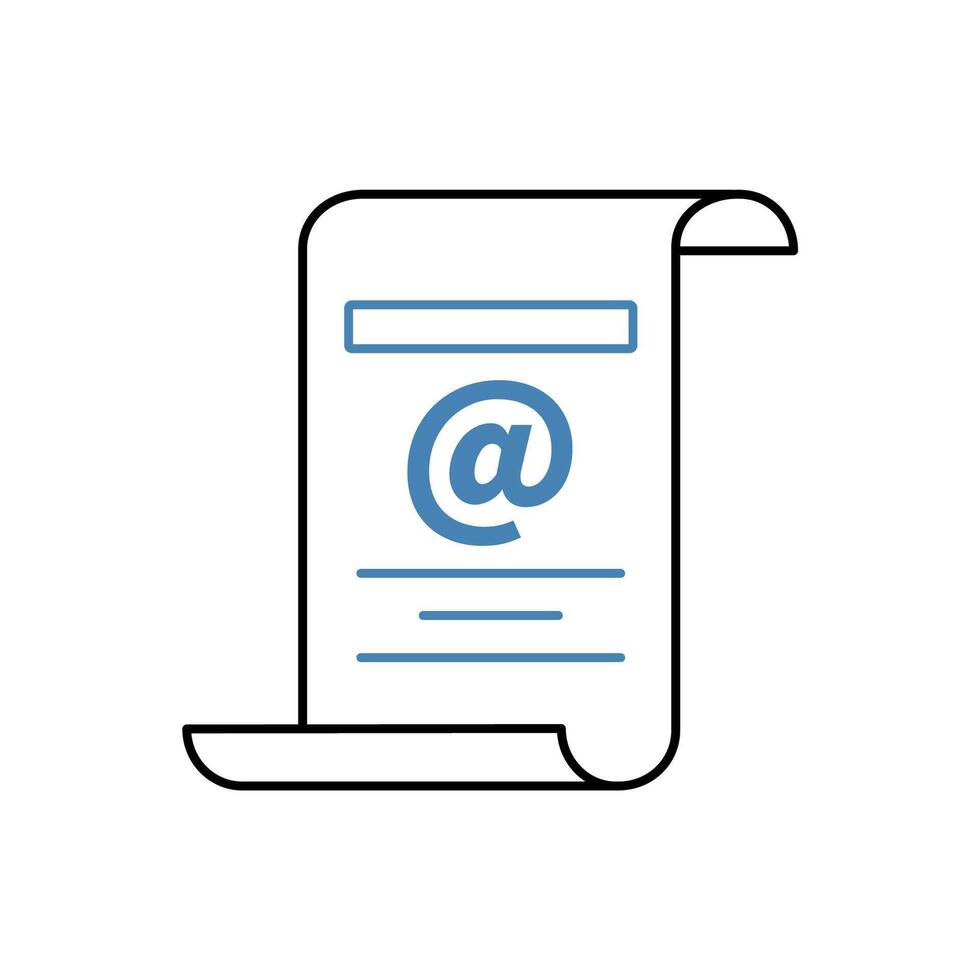 newsletter concept line icon. Simple element illustration. newsletter concept outline symbol design. vector