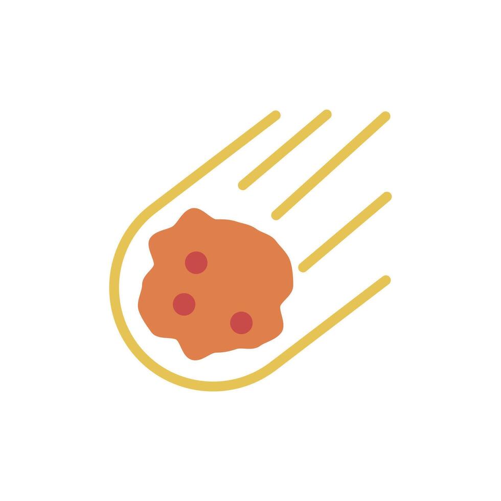 asteroid icon flat style vector
