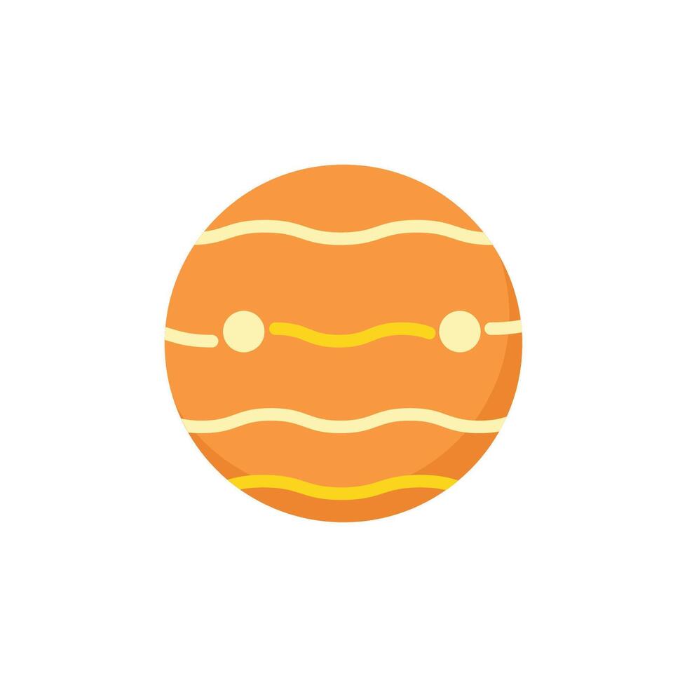 jupiter icon flat style vector