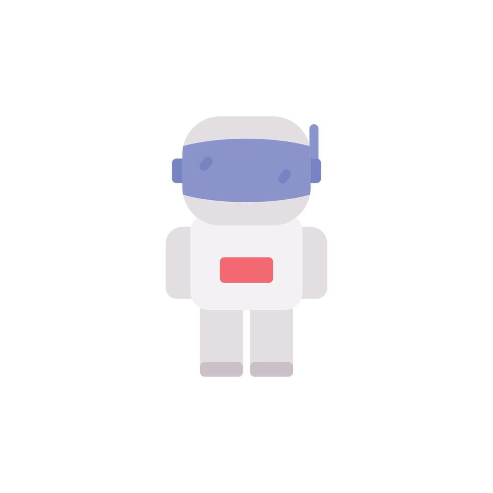 astronaut icon flat vector
