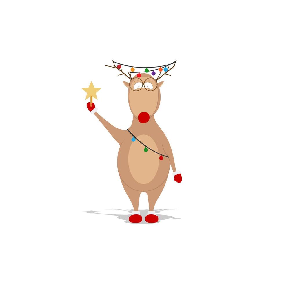 Bright Christmas card. vector