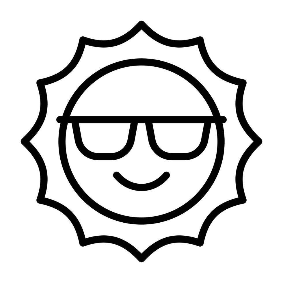 Simple Sun icon. The icon can be used for websites, print templates, presentation templates, illustrations, etc vector