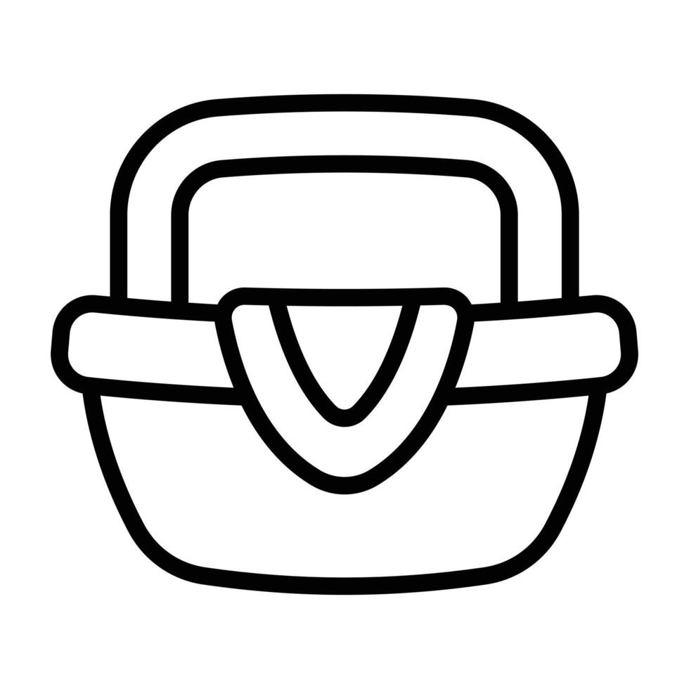 Simple Picnic Basket icon. The icon can be used for websites, print templates, presentation templates, illustrations, etc vector