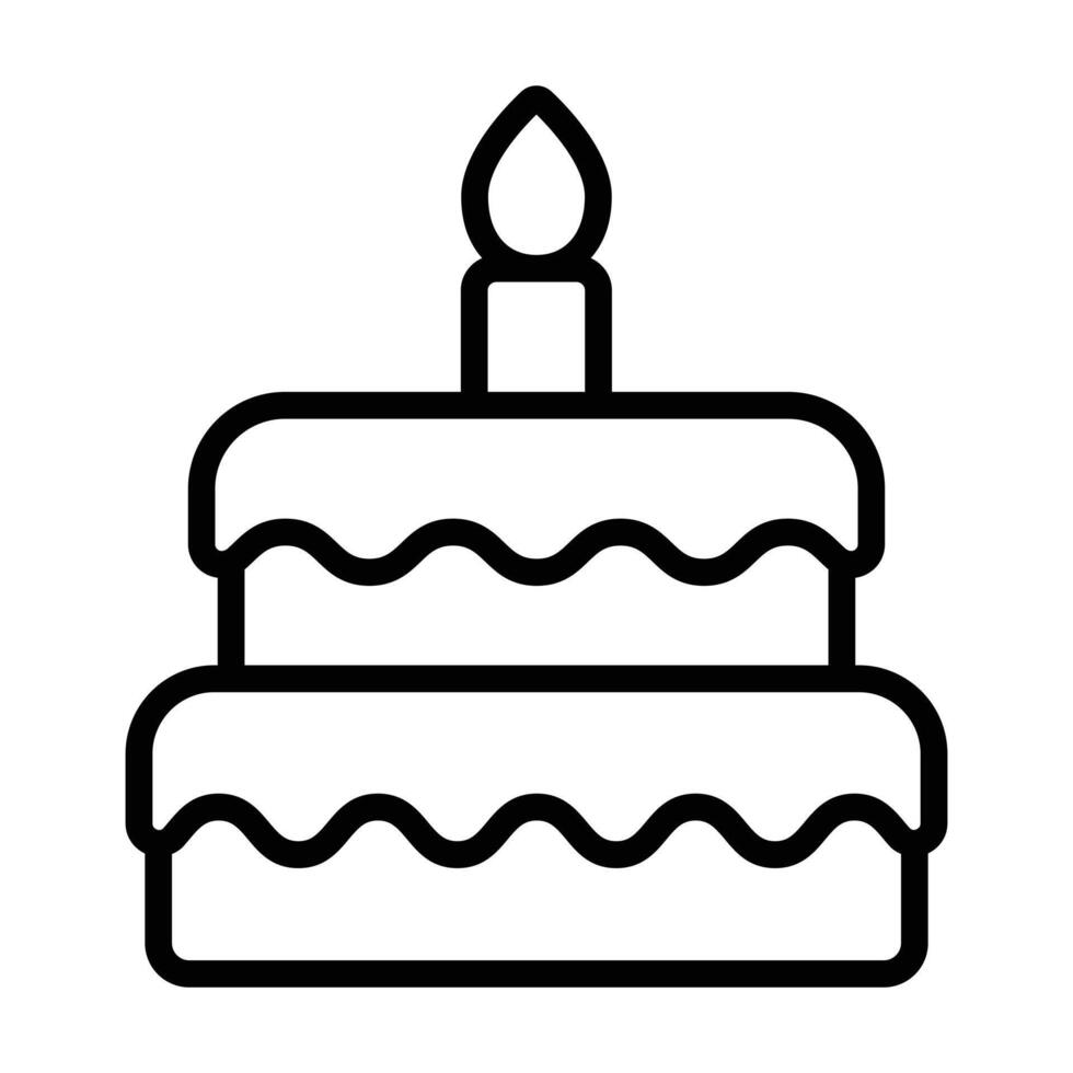 Simple Birthday Cake icon. The icon can be used for websites, print templates, presentation templates, illustrations, etc vector